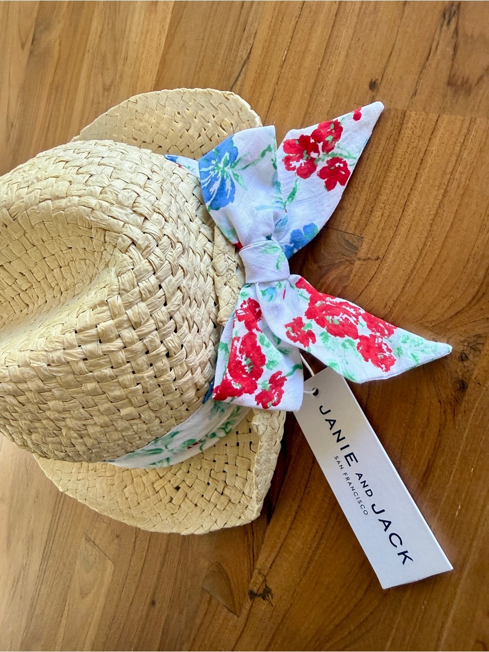 JANIE AND JACK STRAW HAT
BOW FEDORA Size 2T-3